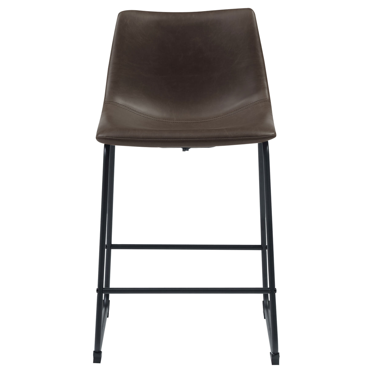 Michelle Armless Counter Height Stools Two-Tone Brown And Black (Set Of 2)