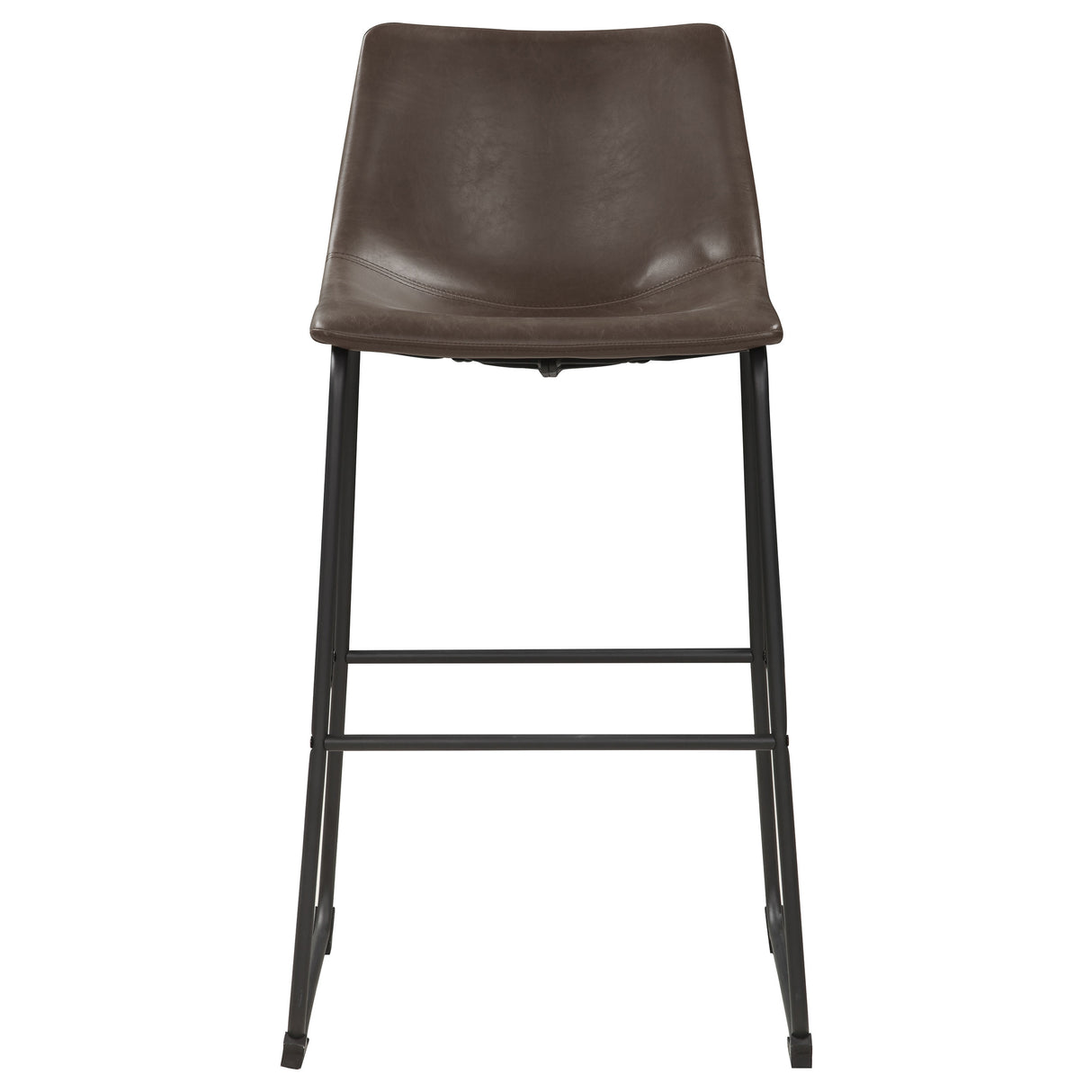 Michelle Armless Bar Stools Two-Tone Brown And Black (Set Of 2)