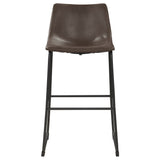 Michelle Armless Bar Stools Two-Tone Brown And Black (Set Of 2)