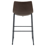 Michelle Armless Bar Stools Two-Tone Brown And Black (Set Of 2)