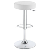 Ramses 29" Adjustable Bar Stool Chrome And White