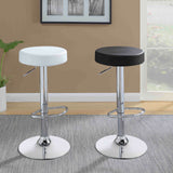 Ramses 29" Adjustable Bar Stool Chrome And White