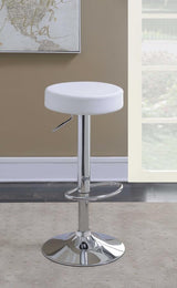 Ramses 29" Adjustable Bar Stool Chrome And White