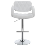 Brandi 29" Adjustable Height Bar Stool Chrome And White