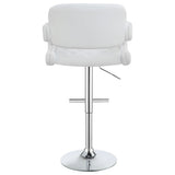 Brandi 29" Adjustable Height Bar Stool Chrome And White