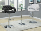 Brandi 29" Adjustable Height Bar Stool Chrome And White