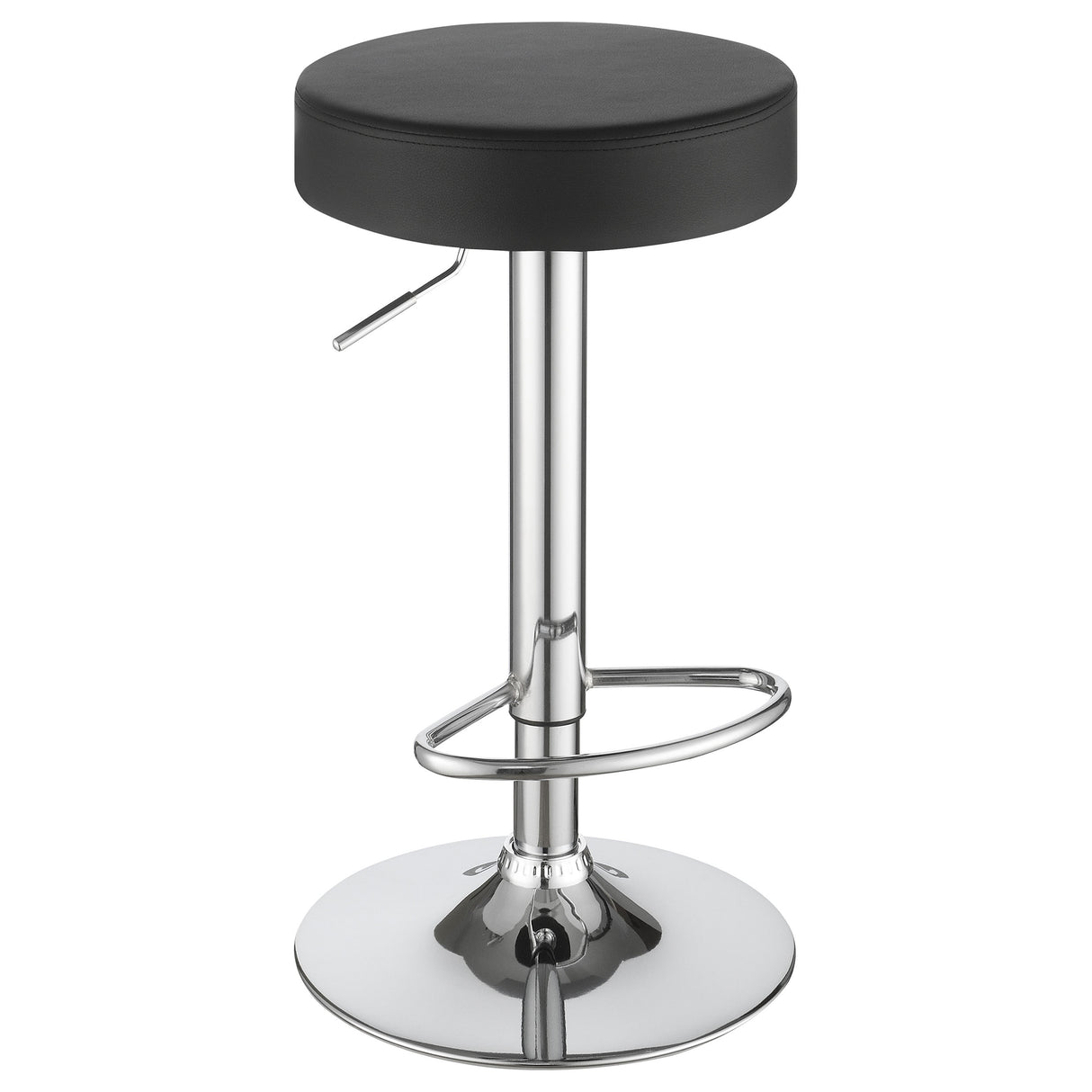 Ramses 29" Adjustable Bar Stool Chrome And Black