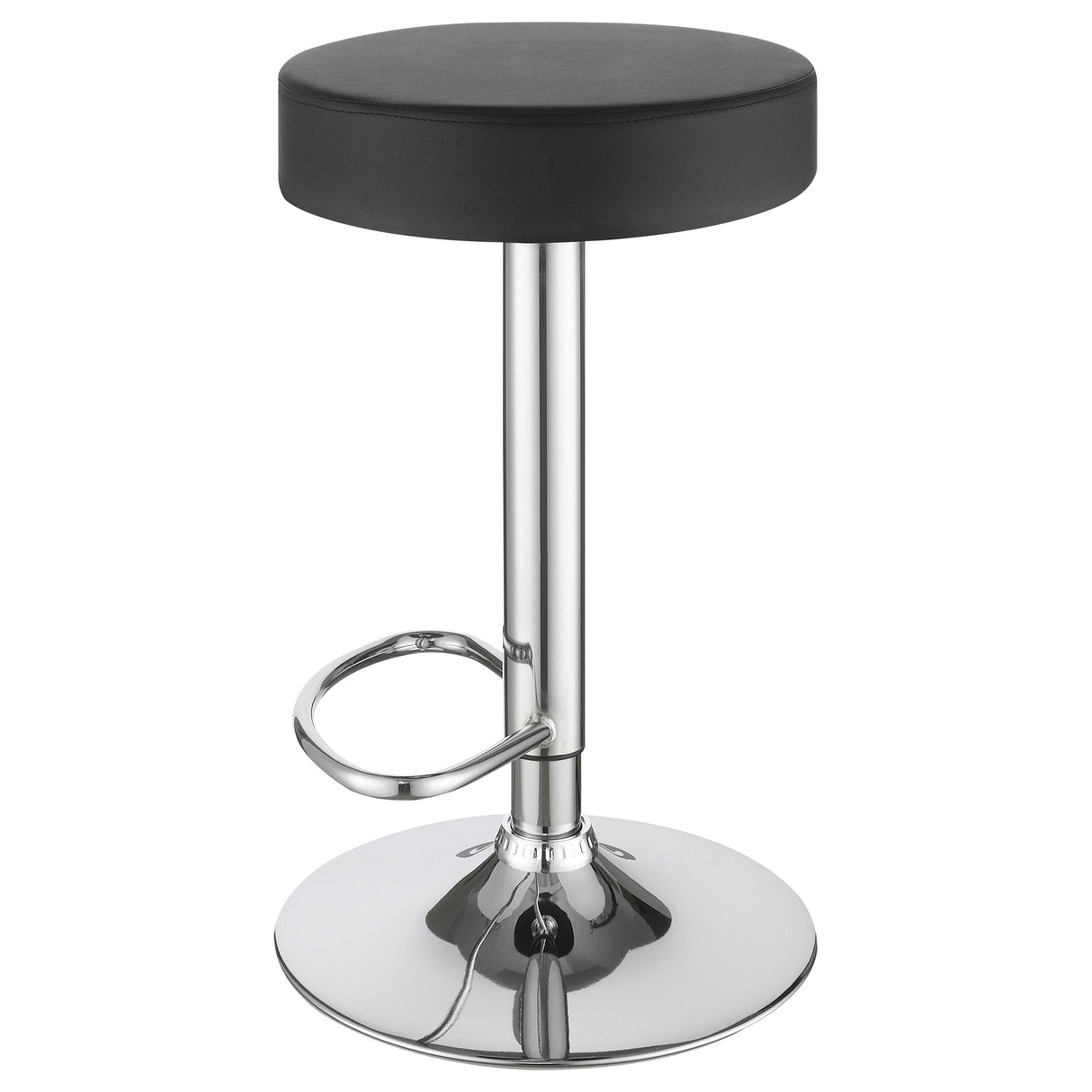 Ramses 29" Adjustable Bar Stool Chrome And Black