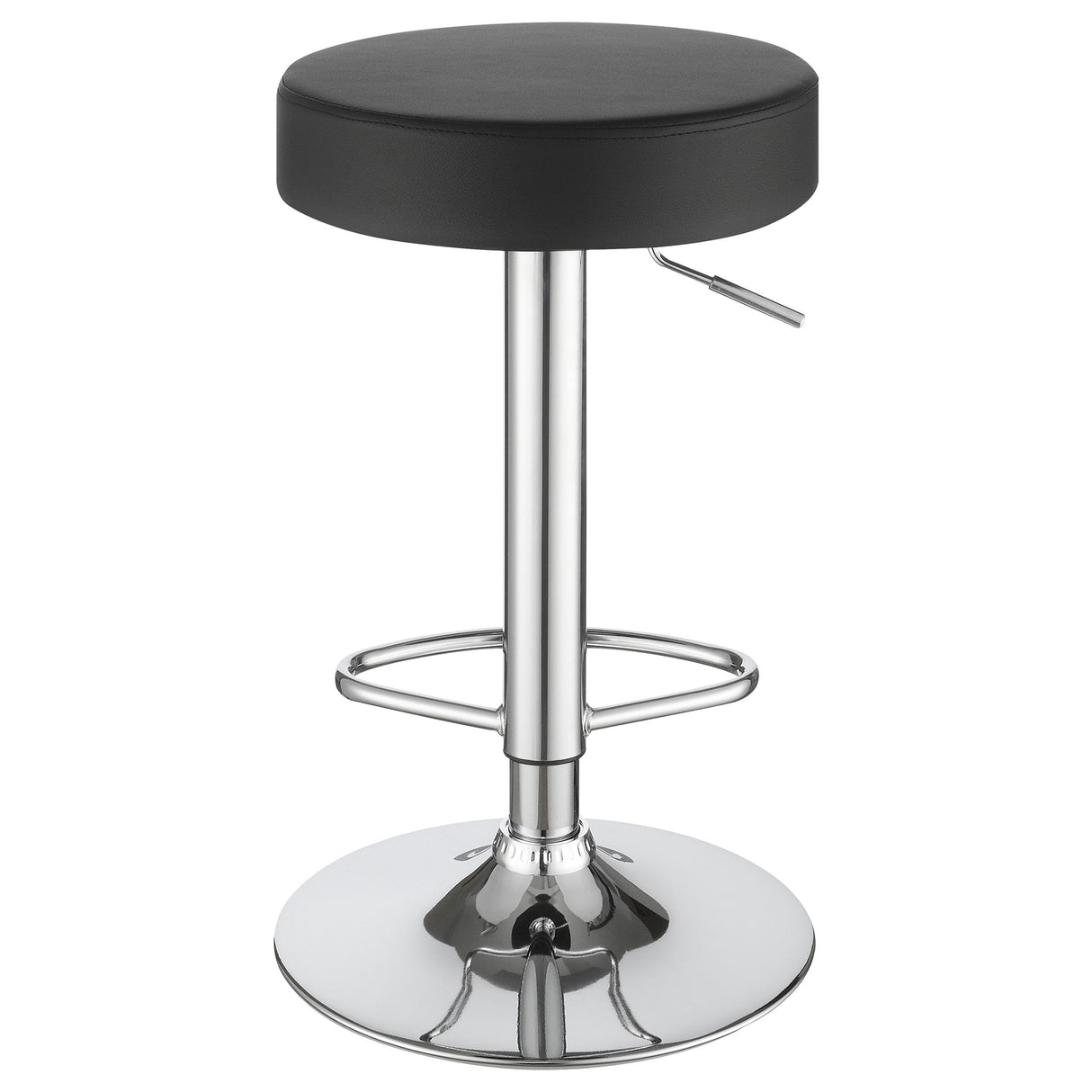 Ramses 29" Adjustable Bar Stool Chrome And Black