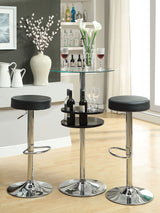 Ramses 29" Adjustable Bar Stool Chrome And Black