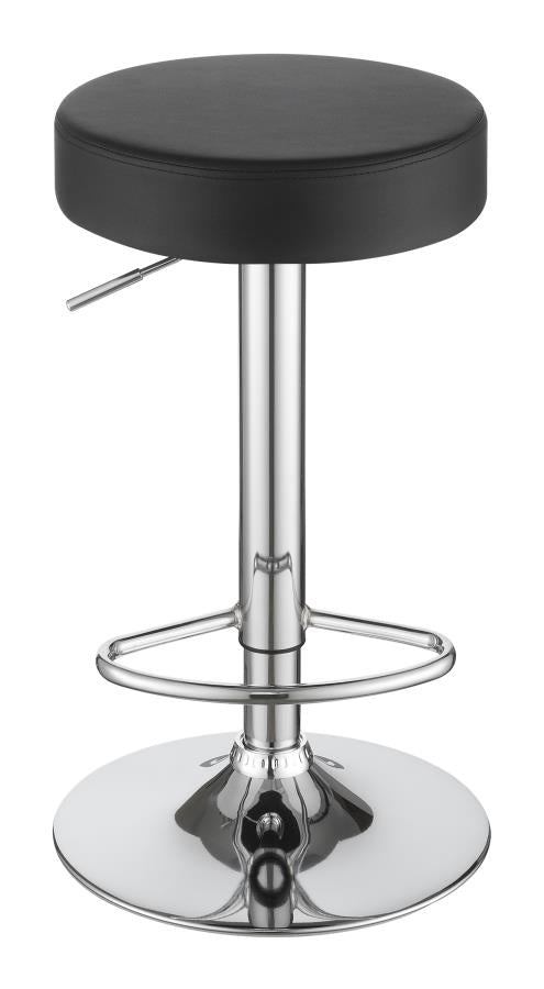 Ramses 29" Adjustable Bar Stool Chrome And Black