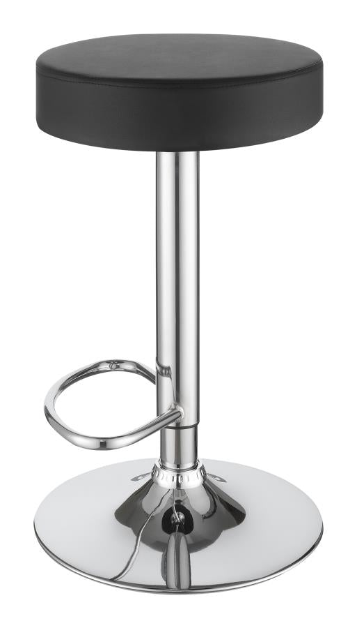 Ramses 29" Adjustable Bar Stool Chrome And Black