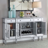 Aconitum 4-Door Wine Cabinet Clear Mirror