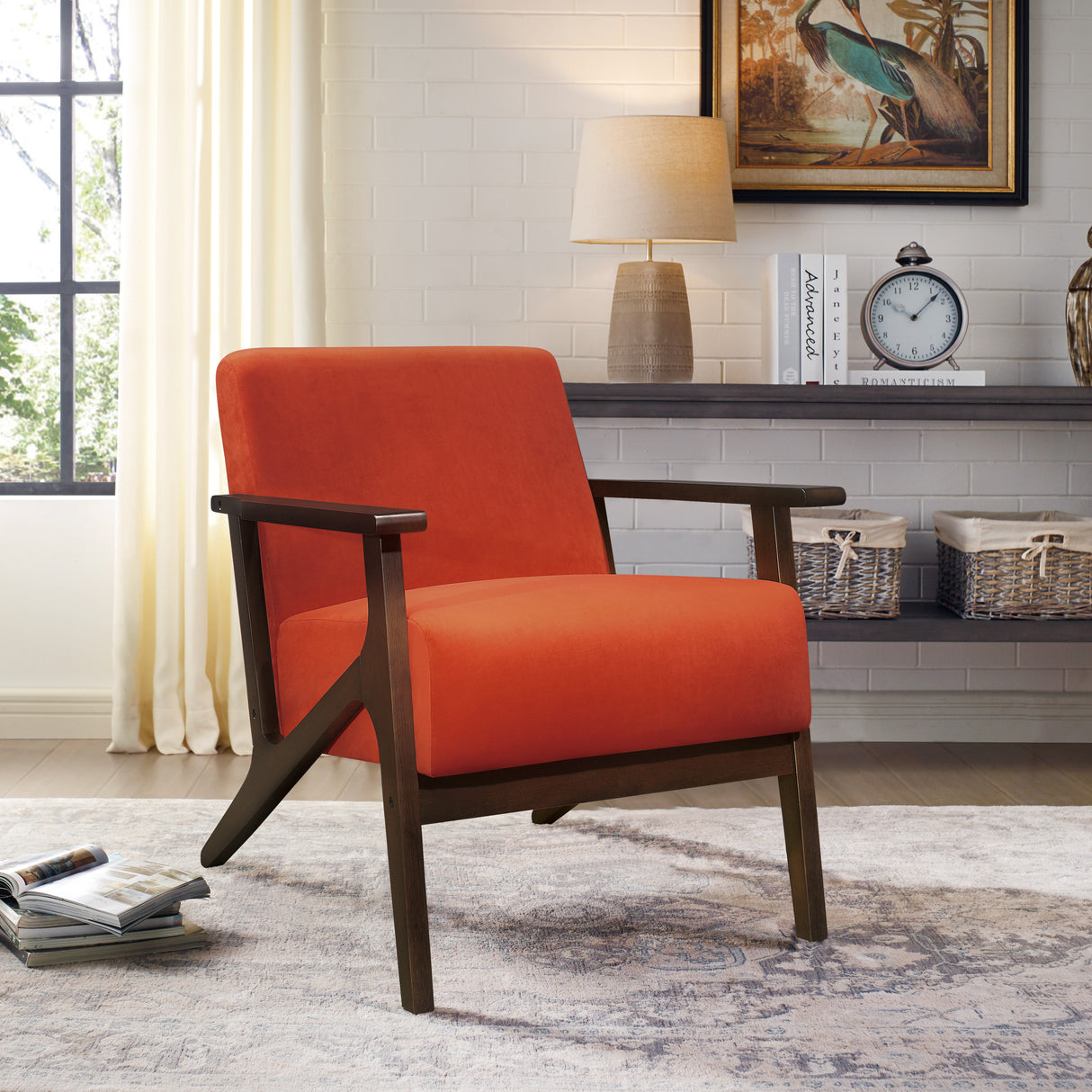 August Orange Accent Chair