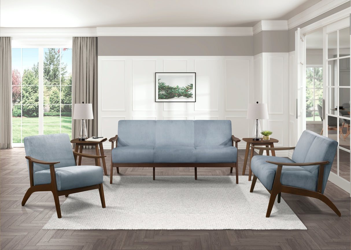 Carlson Blue-Gray Sofa