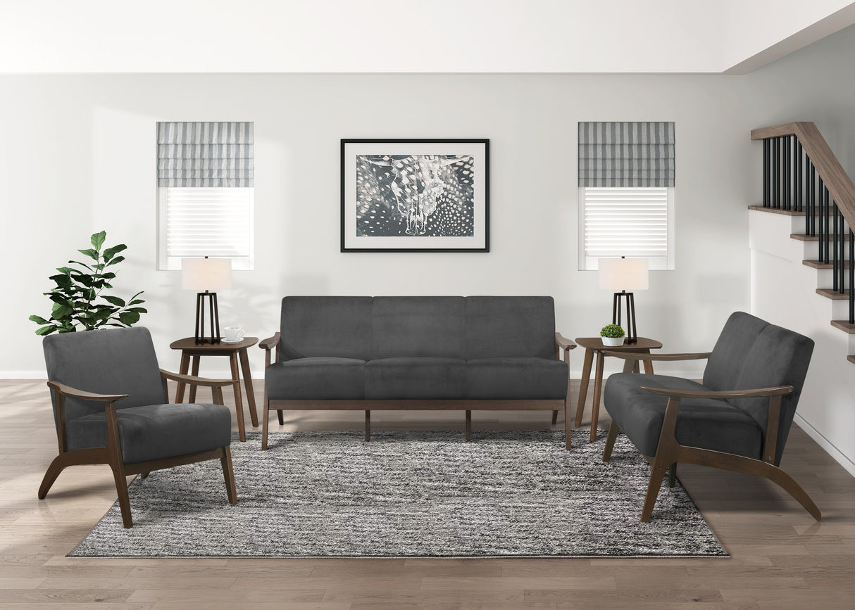 Carlson Dark Gray Love Seat