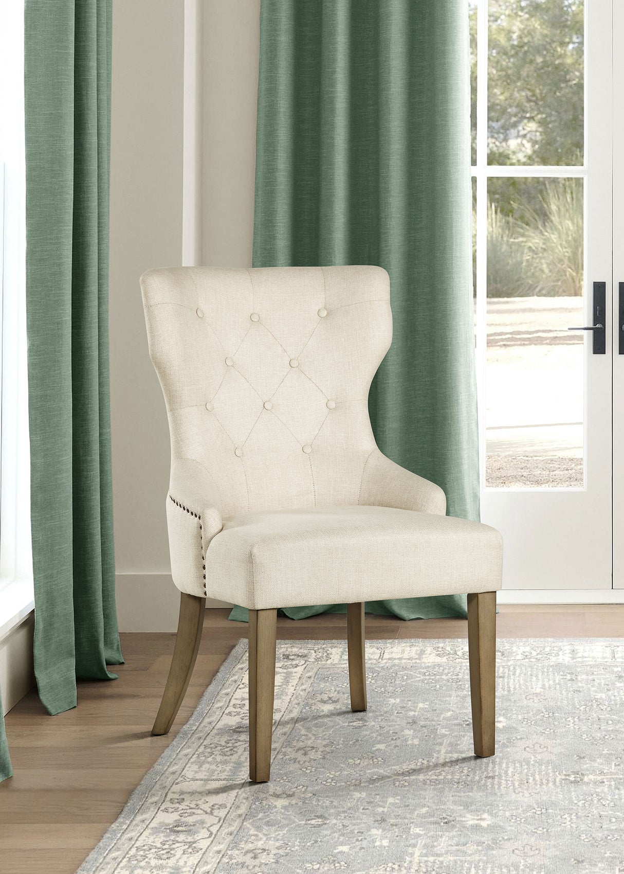 Baney Tufted Upholstered Dining Chair Beige