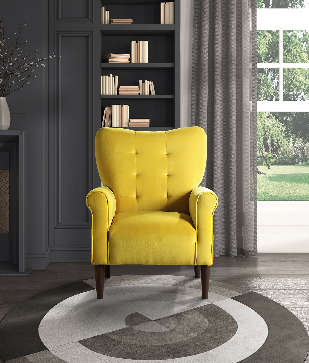 Kyrie Yellow Accent Chair