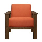 Helena Orange Accent Chair with Storage Arms