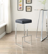 Gervase Square Bar Stool Black And Chrome