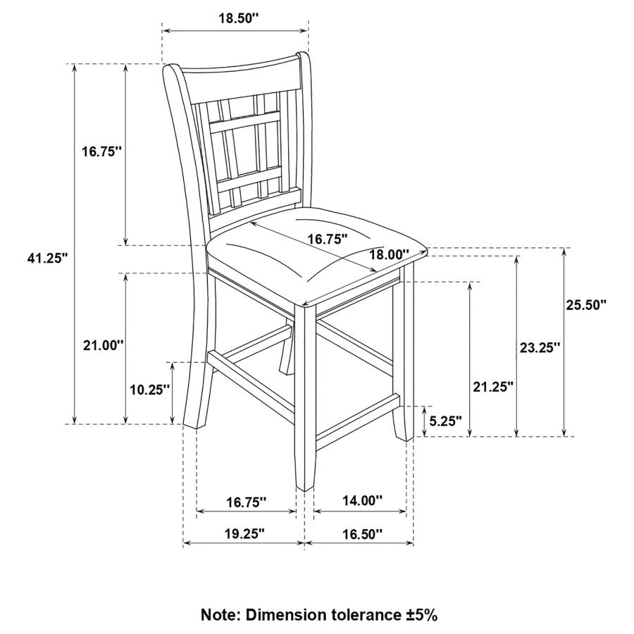 Lavon Lattice Back Counter Stools Tan And Espresso (Set Of 2)