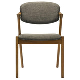 Malone Dining Side Chairs Grey And Dark Walnut (Set Of 2)