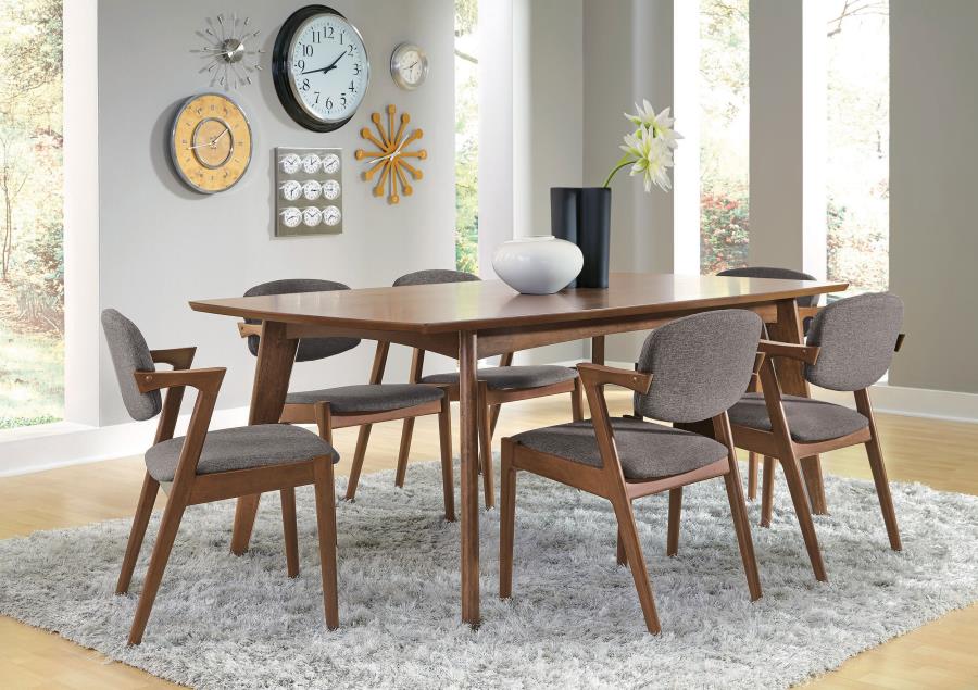 Malone Dining Side Chairs Grey And Dark Walnut (Set Of 2)