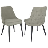 Cosmo Upholstered Curved Back Side Chairs (Set Of 2)