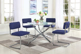 Cudahy Polished Chrome Round Dining Room Set