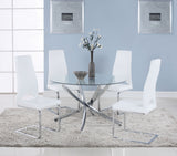 Cudahy Polished Chrome Round Dining Room Set