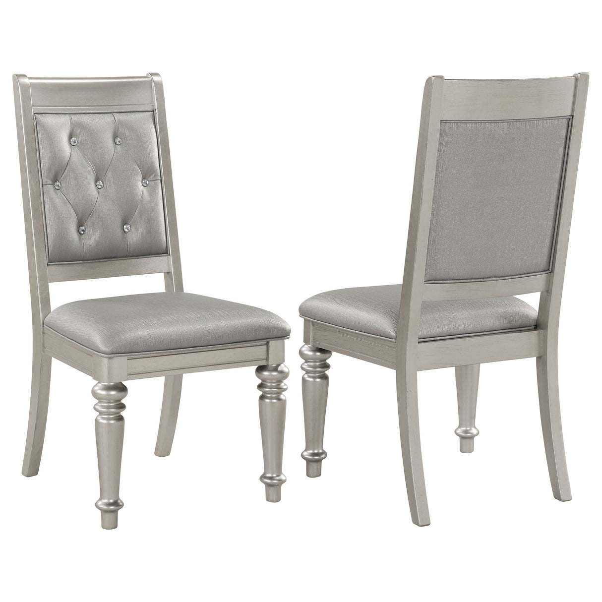 Danette Open Back Side Chairs Metallic (Set Of 2)