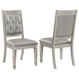 Danette Open Back Side Chairs Metallic (Set Of 2)