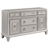 Danette 5-Drawer Dining Server Metallic Platinum