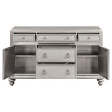 Danette 5-Drawer Dining Server Metallic Platinum