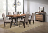 Spring Creek Natural Walnut / Taupe 5-Piece Rectangular Dining Table Set