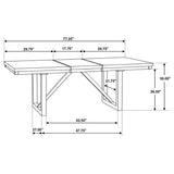 Spring Creek Natural Walnut / Taupe 5-Piece Rectangular Dining Table Set