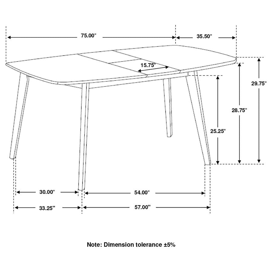 Redbridge Butterfly Leaf Dining Table Natural Walnut