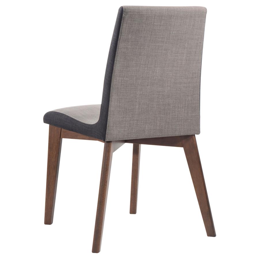 Redbridge Upholstered Side Chairs Grey And Natural Walnut (Set Of 2)