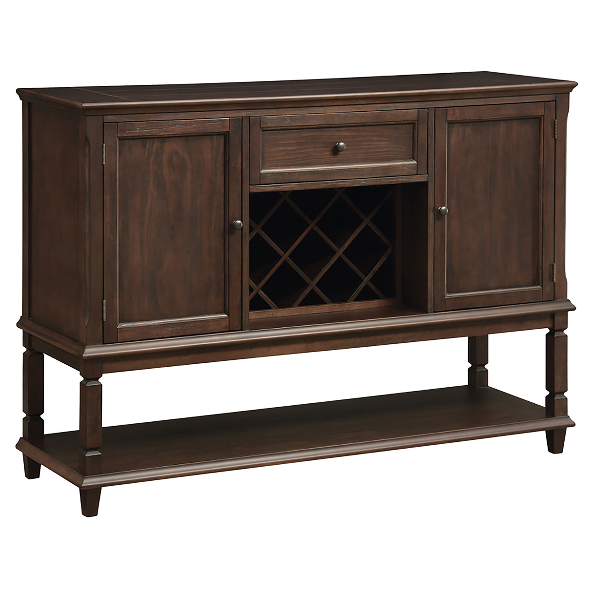 Parkins Server With  Lower Shelf Rustic Espresso