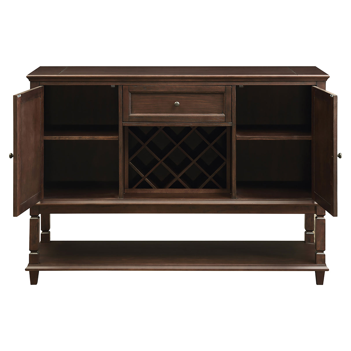 Parkins Server With  Lower Shelf Rustic Espresso