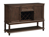 Parkins Server With  Lower Shelf Rustic Espresso