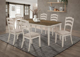 Ronnie Rustic Cream 7-Piece Rectangular Dining Table Set