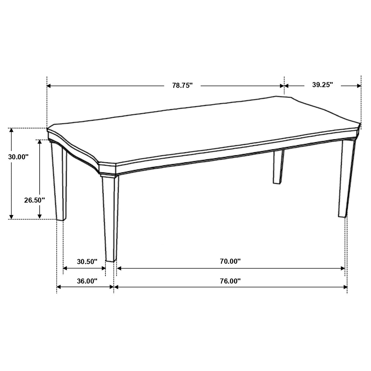 Ronnie Rustic Cream 7-Piece Rectangular Dining Table Set