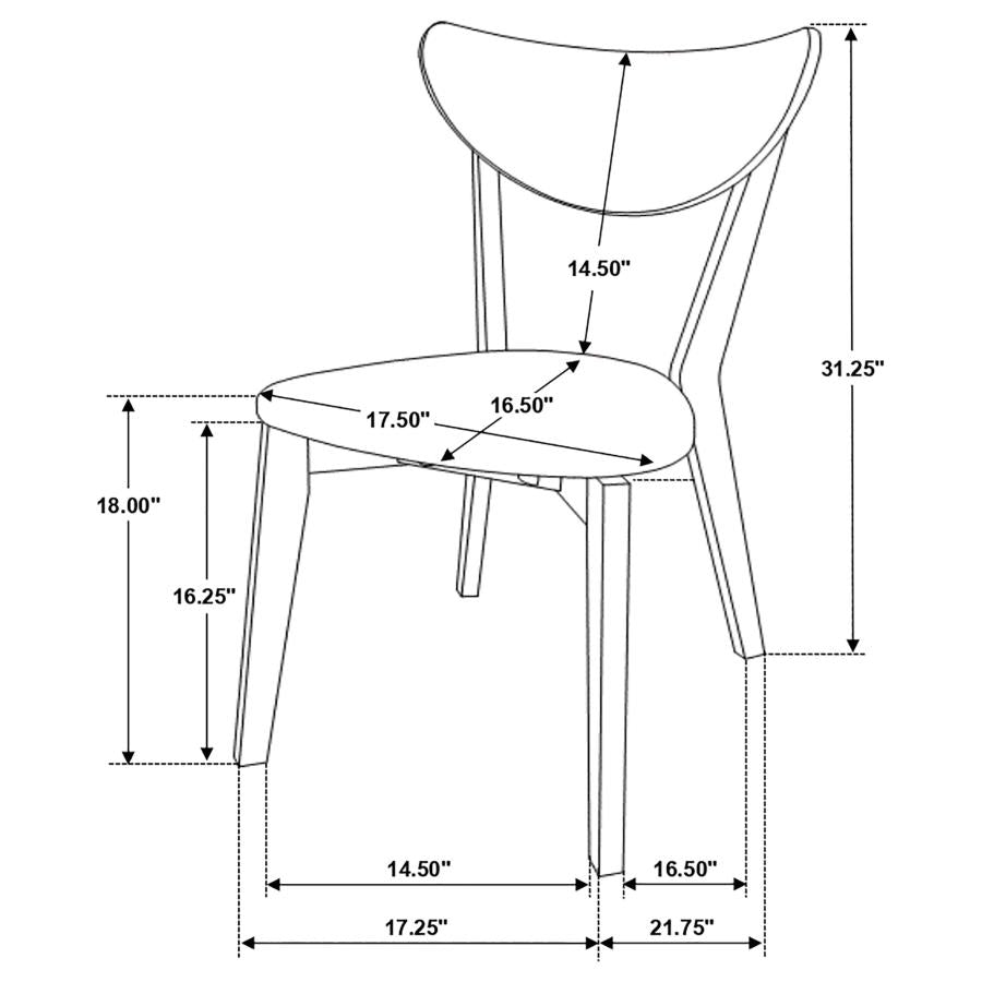 Alfredo Upholstered Dining Chairs Grey And Natural Walnut (Set Of 2)