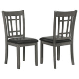 Lavon Padded Dining Side Chairs Espresso And Medium Grey (Set Of 2)