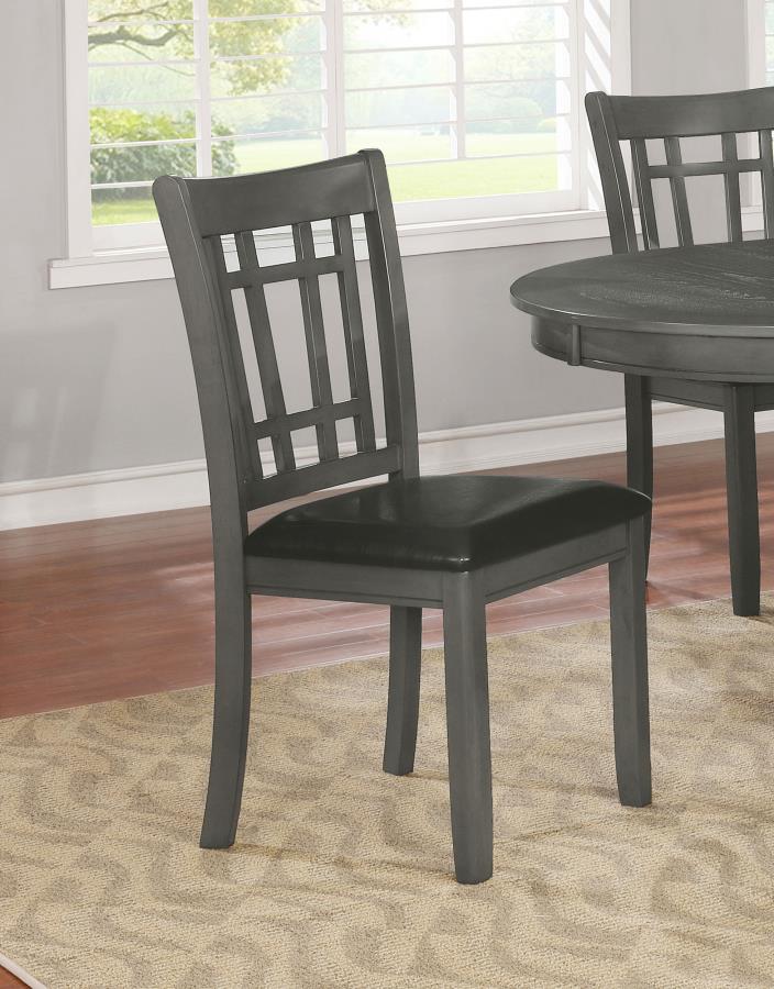 Lavon Padded Dining Side Chairs Espresso And Medium Grey (Set Of 2)