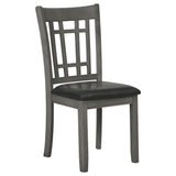 Lavon Padded Dining Side Chairs Espresso And Medium Grey (Set Of 2)