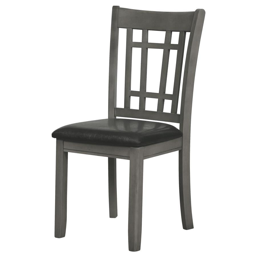 Lavon Padded Dining Side Chairs Espresso And Medium Grey (Set Of 2)