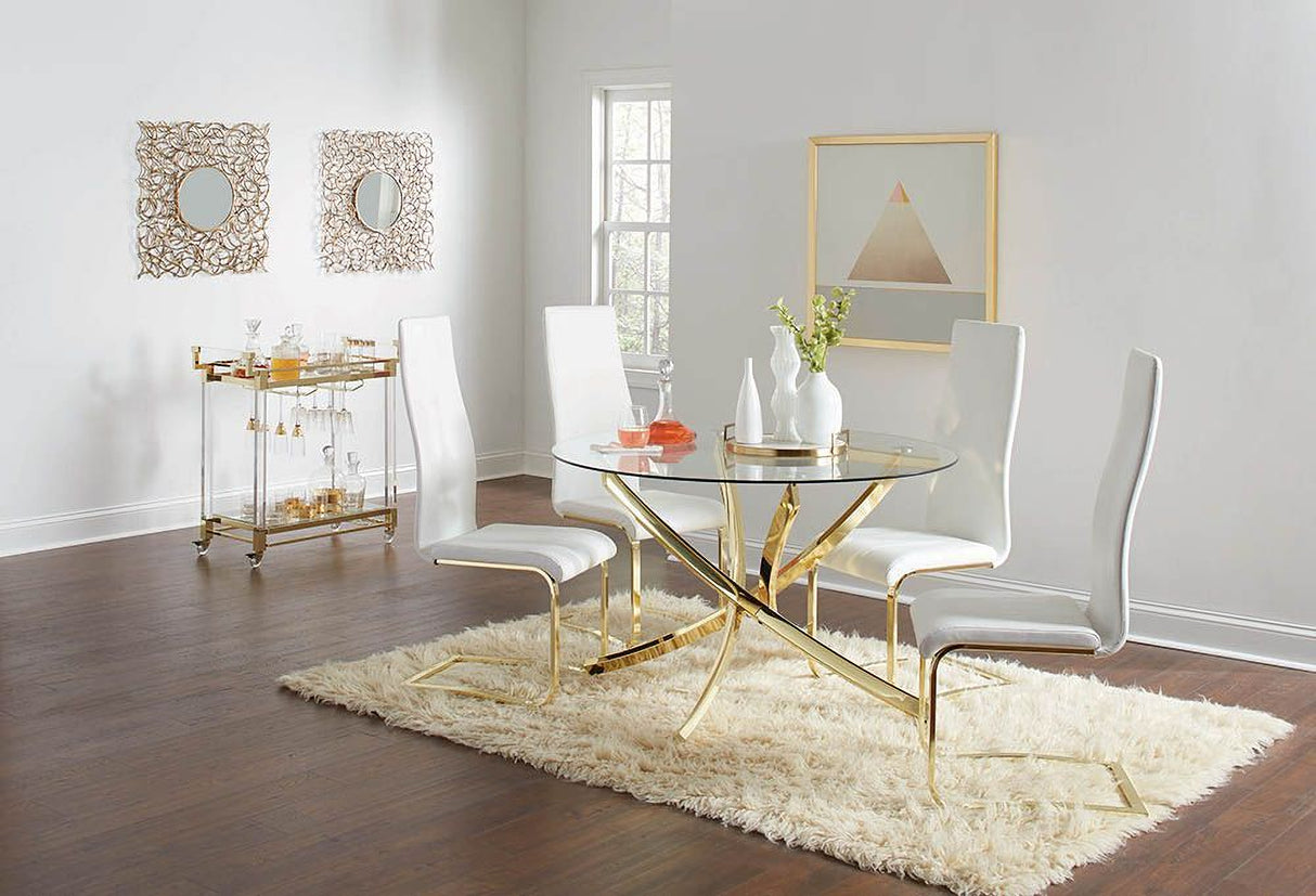 Chanel Brass Dining Room Set