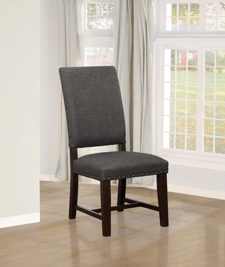 Twain Upholstered Side Chairs Warm Grey (Set Of 2)